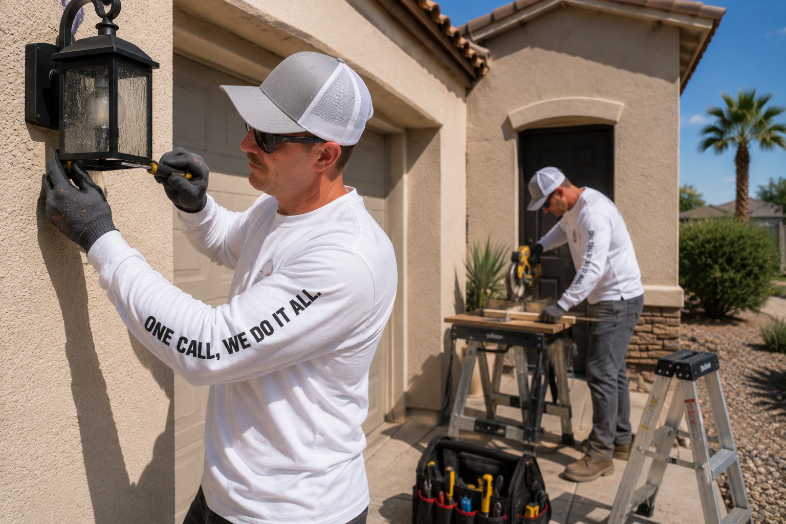 Detailed tile finish work by a handyman